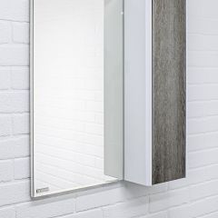 Шкаф-зеркало Uno 60 Дуб серый левый/правый Домино (DU1503HZ) в Миассе - miass.mebel24.online | фото 9