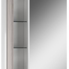 Шкаф-зеркало Uno 60 Дуб серый левый/правый Домино (DU1503HZ) в Миассе - miass.mebel24.online | фото 3
