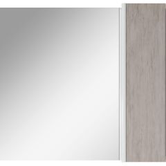 Шкаф-зеркало Uno 80 Дуб серый левый/правый Домино (DU1504HZ) в Миассе - miass.mebel24.online | фото 5