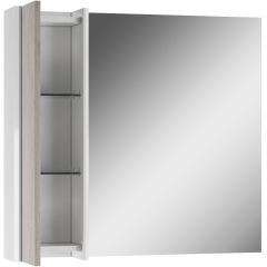 Шкаф-зеркало Uno 80 Дуб серый левый/правый Домино (DU1504HZ) в Миассе - miass.mebel24.online | фото 4