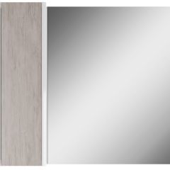 Шкаф-зеркало Uno 80 Дуб серый левый/правый Домино (DU1504HZ) в Миассе - miass.mebel24.online | фото 2