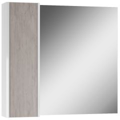 Шкаф-зеркало Uno 80 Дуб серый левый/правый Домино (DU1504HZ) в Миассе - miass.mebel24.online | фото 6