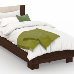 Спальня Аврора Кровать 90 со встроенным основанием под матрас Венге/Дуб молочный в Миассе - miass.mebel24.online | фото
