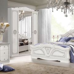 Спальня Грация (комплект 4 дв.) белый/серебро в Миассе - miass.mebel24.online | фото