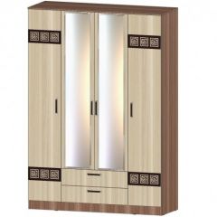 КОСТА-РИКА Шкаф 4-х створчатый (шимо темный/шимо светлый) в Миассе - miass.mebel24.online | фото