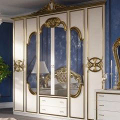 Спальня Ольга (комплект 6 дв.) беж/золото матовый в Миассе - miass.mebel24.online | фото 2