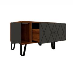 Спальня Римини ПМ-375.10 исп.2 Тумба (МДФ графит софт) в Миассе - miass.mebel24.online | фото 2
