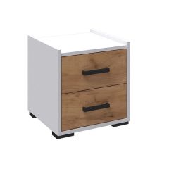 Спальня Соната Тумба прикроватная (Белый/Дуб Крафт Золотой) в Миассе - miass.mebel24.online | фото