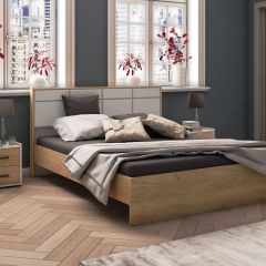 Спальня Соната Тумба прикроватная (Белый/Дуб Крафт Золотой) в Миассе - miass.mebel24.online | фото 3