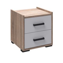 Спальня Соната Тумба прикроватная (дуб сонома/белый) в Миассе - miass.mebel24.online | фото