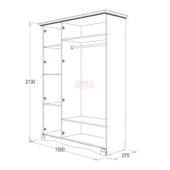 Спальный гарнитур Ольга-1Н (модульная) в Миассе - miass.mebel24.online | фото 5