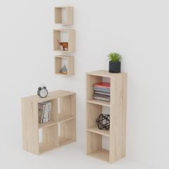 Стеллаж 3 секции (дуб сонома) в Миассе - miass.mebel24.online | фото 4