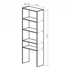 Стеллаж Элемент-1 (дуб сонома) в Миассе - miass.mebel24.online | фото 2
