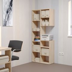 Стеллаж Элемент-2 (дуб сонома) в Миассе - miass.mebel24.online | фото 3