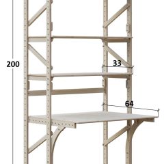 Стеллаж+стол Конструктор Арт.СRСт1-1 в Миассе - miass.mebel24.online | фото 2
