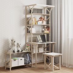 Стеллаж+стол со стойкой Конструктор Арт.СRСт2-1 в Миассе - miass.mebel24.online | фото 4