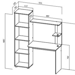 ЮНИОР-2 Стол компьютерный в Миассе - miass.mebel24.online | фото