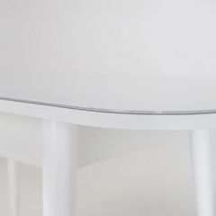 Стол раскладной со стеклом (опоры массив цилиндрический) "Хоста" в Миассе - miass.mebel24.online | фото 6