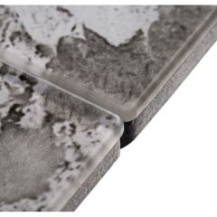 Стол стеклянный Бугун 120(160)х80х77 мрамор серый / черный в Миассе - miass.mebel24.online | фото 8