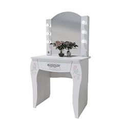 Стол туалетный Розалия №12 + ПОДСВЕТКА (лиственница белая, омела) в Миассе - miass.mebel24.online | фото 1