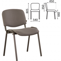 Стул BRABIX "Iso CF-005" (черный каркас, ткань серая) 531972 в Миассе - miass.mebel24.online | фото 2