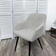Стул BRANDY WZ2042-19 галечный серый фактурный велюр/ черный каркас М-City в Миассе - miass.mebel24.online | фото 5