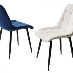 Стул CHIC BLUVEL-86 NAVY BLUE / черный каркас М-City в Миассе - miass.mebel24.online | фото 2