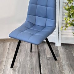 Стул CHILLI-Q SQUARE Oracul 795 Синий, экокожа PU / черный каркас, М-City в Миассе - miass.mebel24.online | фото 4