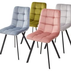Стул CHILLI SQUARE BLUVEL-03 светло-серый, велюр / черный каркас М-City в Миассе - miass.mebel24.online | фото 8