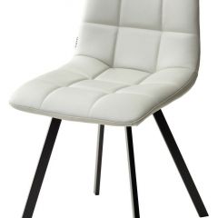 Стул CHILLI SQUARE HK017-03 светло-серый, PU/ черный каркас М-City в Миассе - miass.mebel24.online | фото