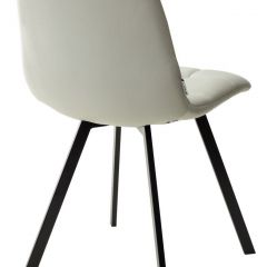 Стул CHILLI SQUARE HK017-03 светло-серый, PU/ черный каркас М-City в Миассе - miass.mebel24.online | фото 4
