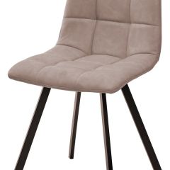 Стул CHILLI SQUARE RU-09 серо-бежевый винтаж, PU / черный каркас М-City в Миассе - miass.mebel24.online | фото