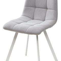 Стул CHILLI SQUARE UF860-02B серо-голубой, ткань/ белый каркас М-City в Миассе - miass.mebel24.online | фото