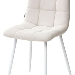 Стул CHILLI UF860-01B бежевый, ткань/белый каркас М-City в Миассе - miass.mebel24.online | фото