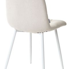 Стул CHILLI UF860-01B бежевый, ткань/белый каркас М-City в Миассе - miass.mebel24.online | фото 2