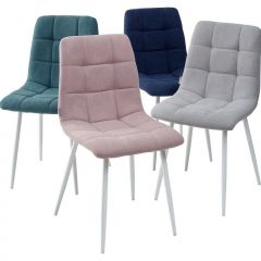 Стул CHILLI UF860-04B сиреневый, ткань/ белый каркас М-City в Миассе - miass.mebel24.online | фото 2