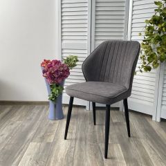 Стул VENA, цвет B28 Темно-серый, велюр / черный каркас М-City в Миассе - miass.mebel24.online | фото 2