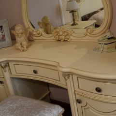 Туалетный стол + Зеркало Мона Лиза (крем) в Миассе - miass.mebel24.online | фото 5