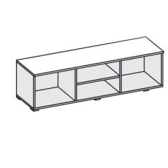 Тумба ТВ 1500 (ЛДСП Белый/Белый глянец) в Миассе - miass.mebel24.online | фото 2