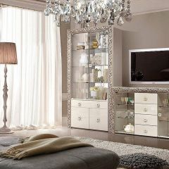 Зеркало большое Тиффани Premium черная/серебро (ТФ/02(П) в Миассе - miass.mebel24.online | фото 2