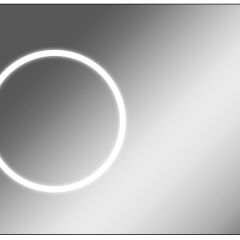 Зеркало Eclipse 100 black с подсветкой Sansa (SE1032Z) в Миассе - miass.mebel24.online | фото 1