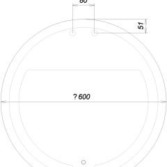 Зеркало Halo 600х600 с тёплой подсветкой Sansa (SH1065Z) в Миассе - miass.mebel24.online | фото 2