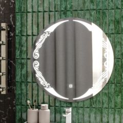 Зеркало Канберра 700х700 с подсветкой Домино (GL7032Z) в Миассе - miass.mebel24.online | фото 7