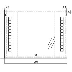 Зеркало Quadro 90 alum с подсветкой Sansa (SQ1018Z) в Миассе - miass.mebel24.online | фото 7