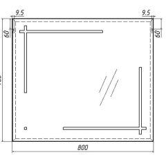 Зеркало Ray 80 black с подсветкой Sansa (SR1037Z) в Миассе - miass.mebel24.online | фото 7