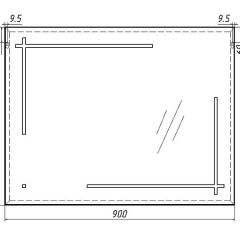 Зеркало Ray 90 black с подсветкой Sansa (SR1036Z) в Миассе - miass.mebel24.online | фото 6