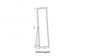 АЛЕКСАНДРИЯ-9.1 Зеркало напольное в Миассе - miass.mebel24.online | фото 2