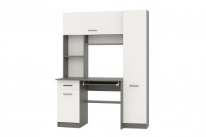 АЛЬФА Стол рабочий (графит/белый) в Миассе - miass.mebel24.online | фото 1
