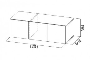 Антресоль 1200 «ШК-5» Белый текстурный в Миассе - miass.mebel24.online | фото 3