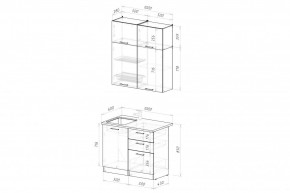 АСАЯ Кухонный гарнитур Мини 1000 мм в Миассе - miass.mebel24.online | фото 2